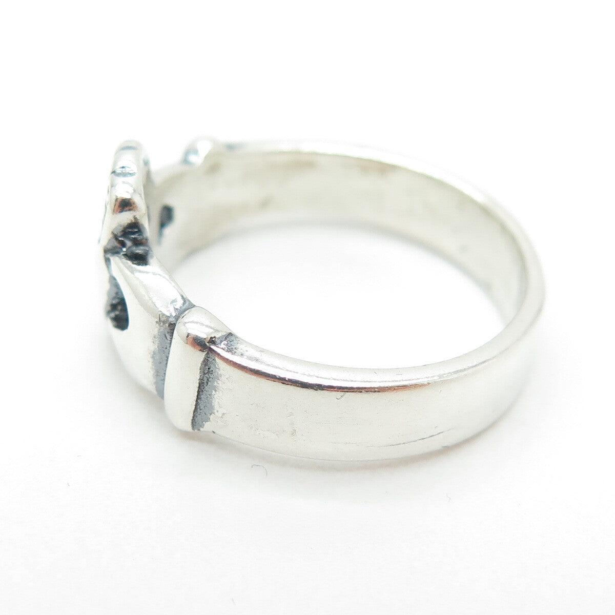 925 Sterling Silver Vintage Irish Claddagh Ring Size 9.25