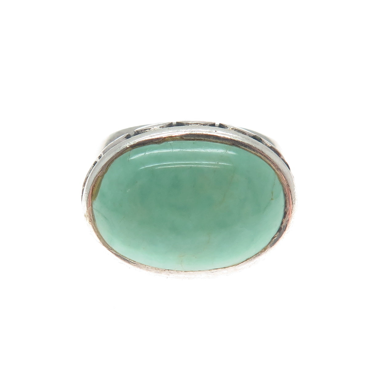 SIDNEY EVAN 925 Sterling Silver Vintage Real Turquoise Multi-Gem Ring Size 6.25