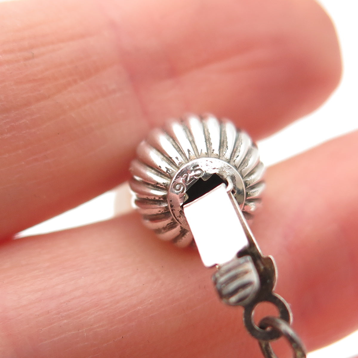 925 Sterling Silver Vintage WW Real Pearl Beaded Necklace 20"