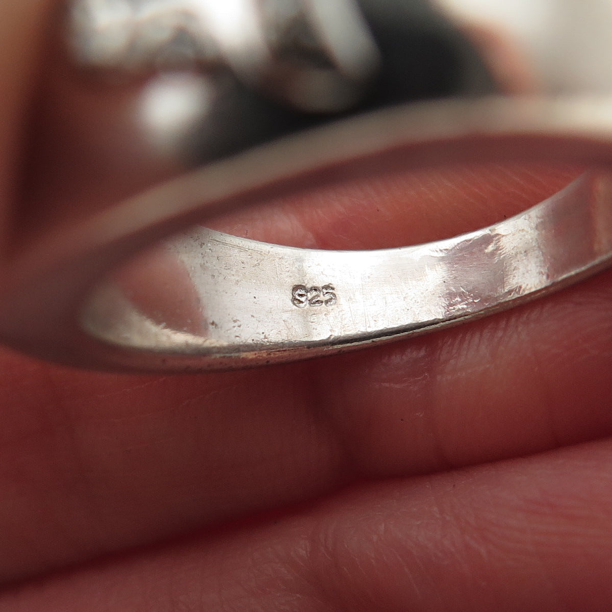 Masterpiece Diamonds 925 Sterling Silver Real Diamond Heart Ring Size 7.25