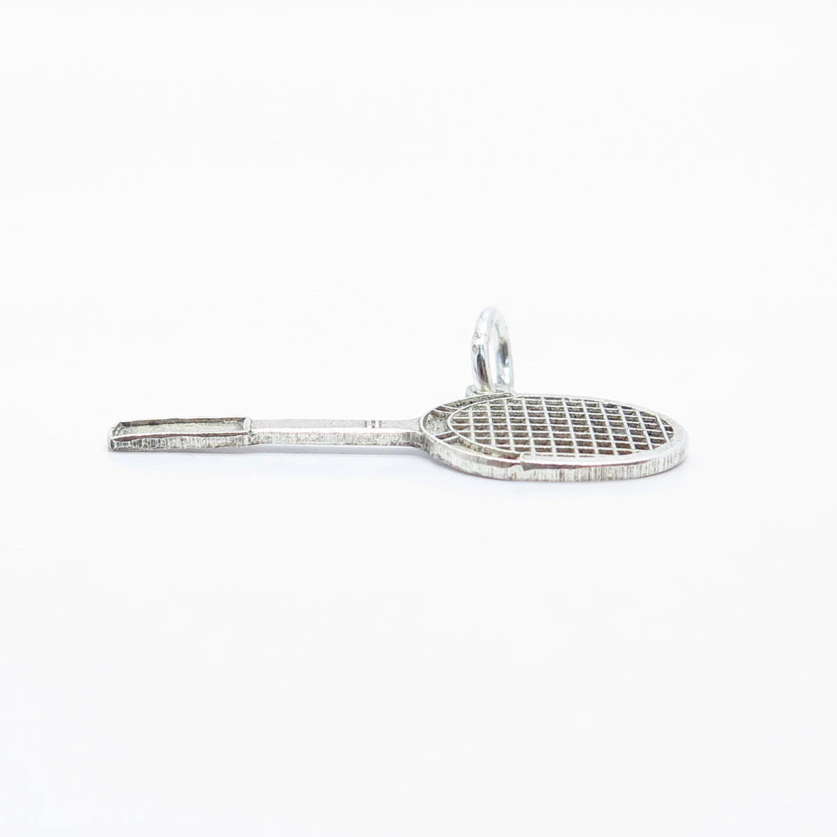 925 Sterling Silver / 10K Gold Filled Vintage Tennis Racquet Charm Pendant