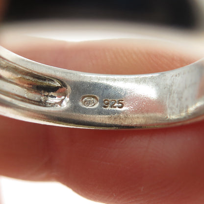 925 Sterling Silver Vintage Classic Wedding Band Ring Size 8.5