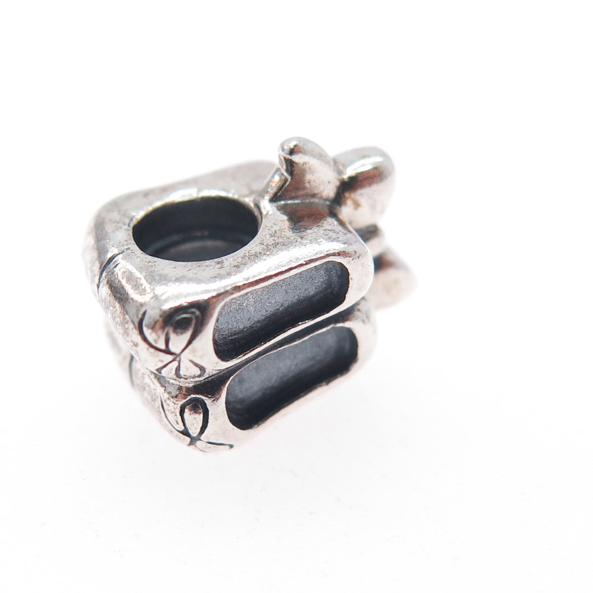 CHAMILIA 925 Sterling Silver Ballet Bow Shoes Slide Bead Charm