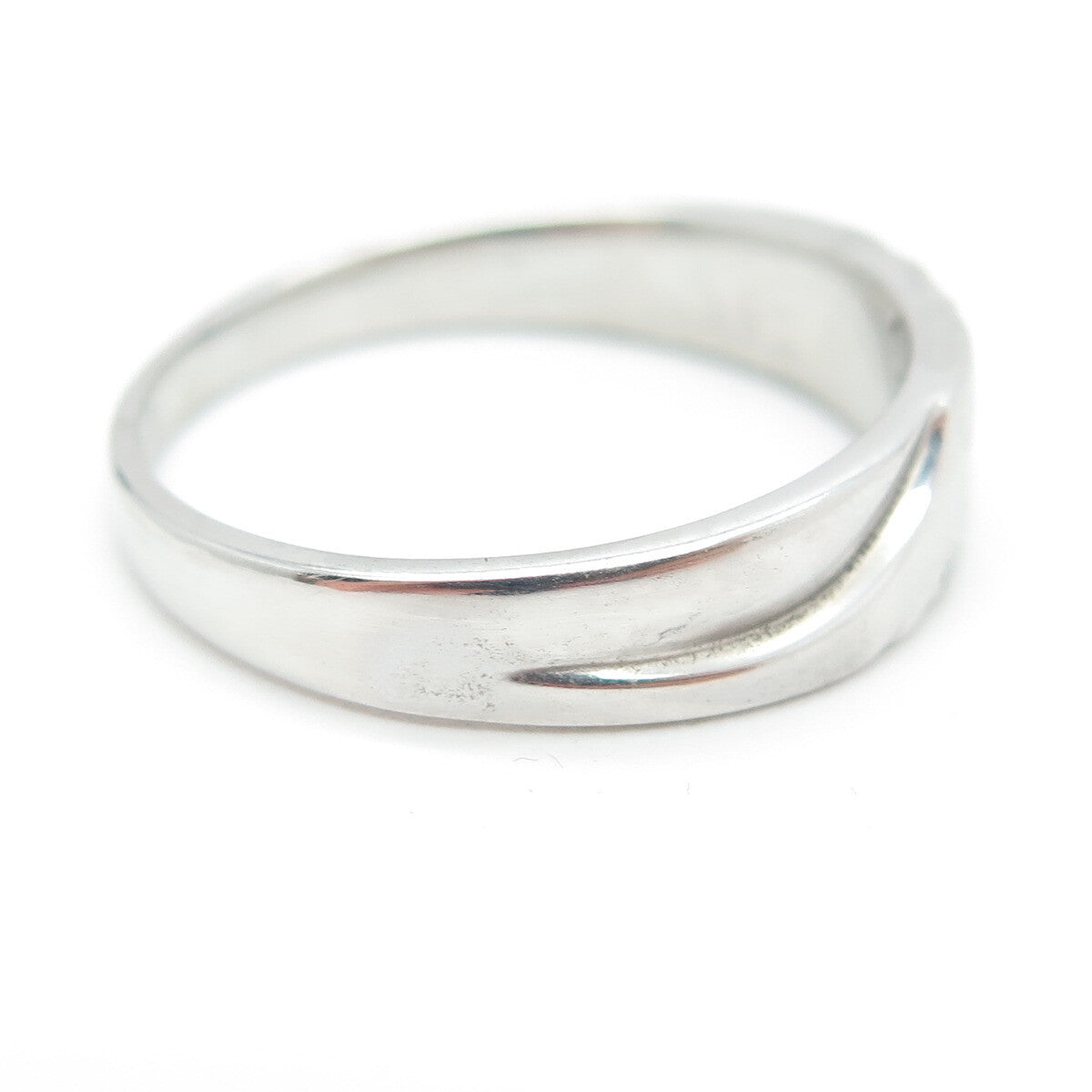 STAR RING P4SR 925 Sterling Silver Real Round-Cut Diamond Band Ring Size 11.25