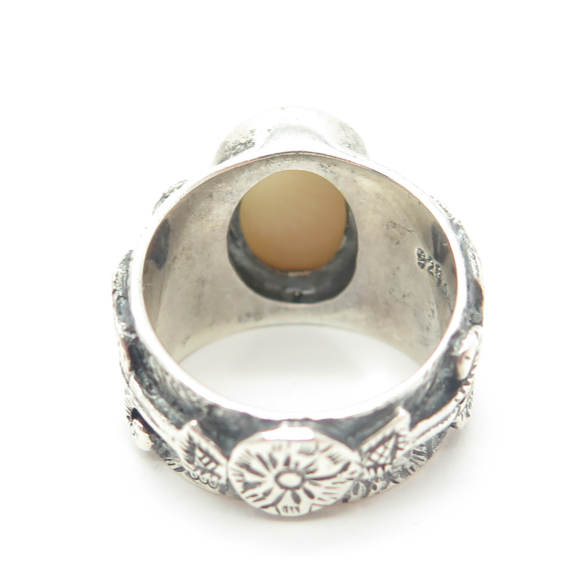 SILPADA 925 Sterling Silver Real Milky Quartz Ring Size 7.5