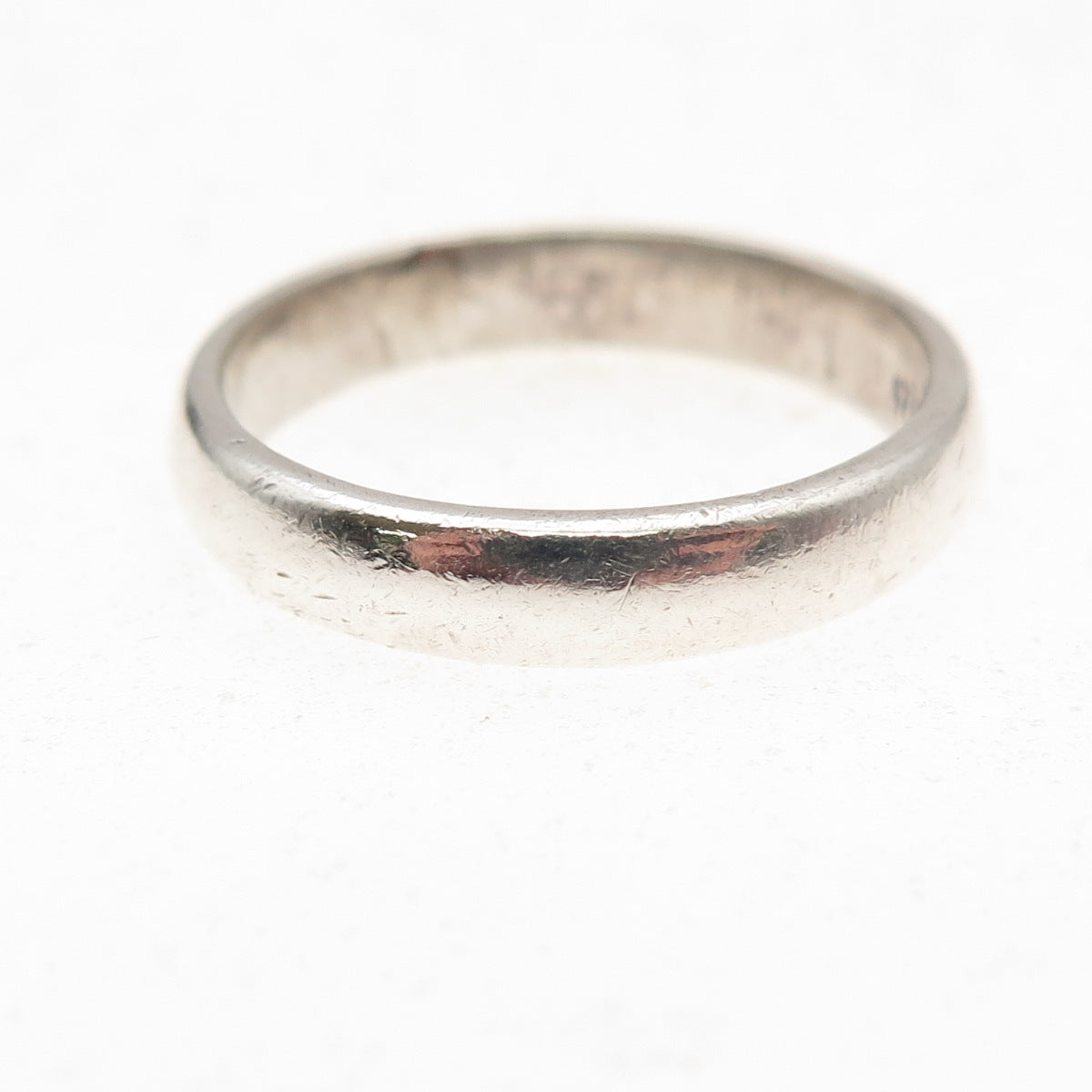 925 Sterling Silver Vintage Mexico Classic Wedding Oxidized Band Ring Size 9