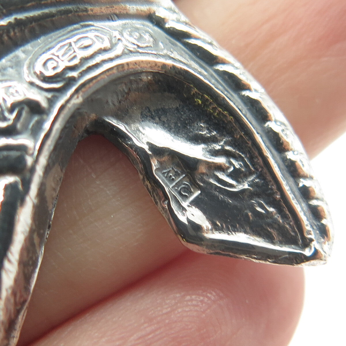 925 Sterling Silver Vintage Egyptian Pharaoh Pendant