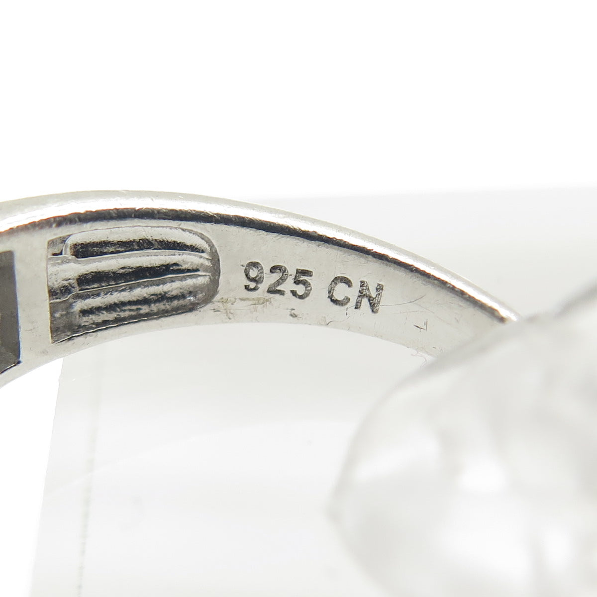 925 Sterling Silver Round-Cut C Z Bypass Ring Size 10