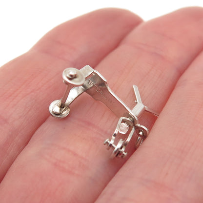 925 Sterling Silver Antique Art Deco Trike Riding Toy Movable 3D Mini Pendant