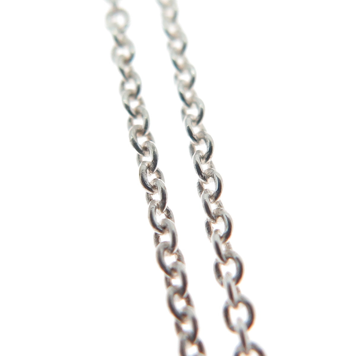 925 Sterling Silver Italy Modernist Spiral Cable Chain Necklace 18"