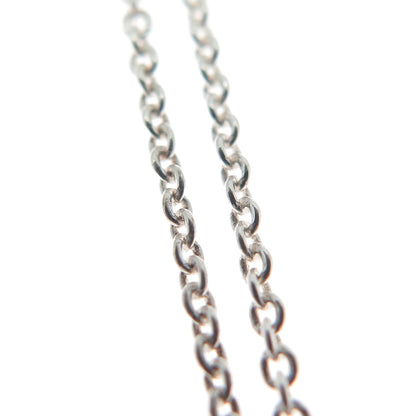 925 Sterling Silver Italy Modernist Spiral Cable Chain Necklace 18"