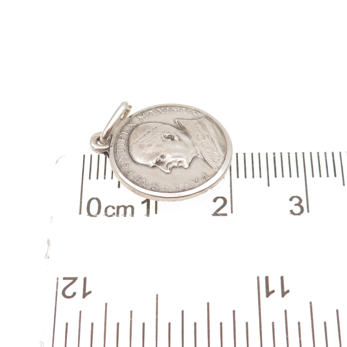 800 Silver Vintage Pope Paul VI Religious Charm Pendant