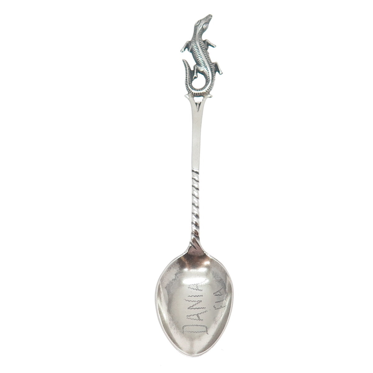 LOUIS DAVID ANDERSON Sterling Silver Antique Art Deco Dania Lizard Coffee Spoon