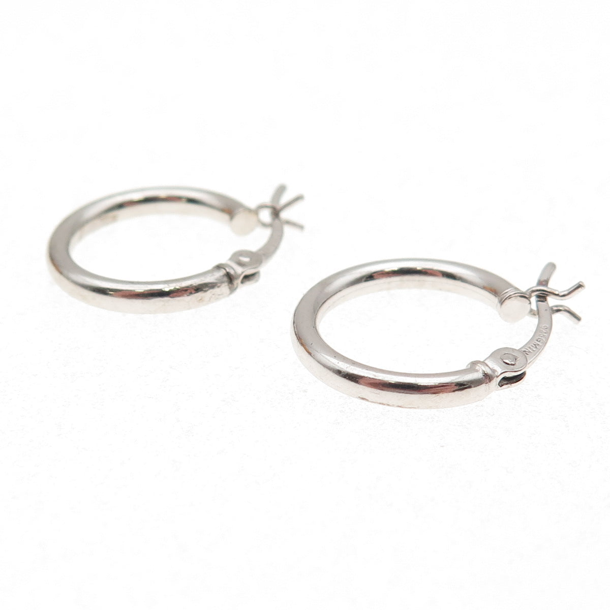 925 Sterling Silver Tube Hoop Earrings