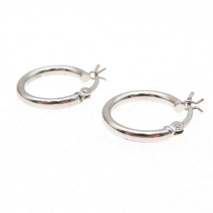 925 Sterling Silver Tube Hoop Earrings
