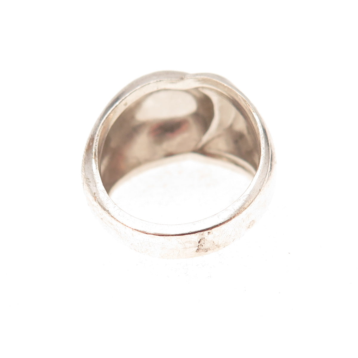 Clark & Coombs 925 Sterling Silver Antique Art Deco Dome Oxidized Ring Size 3