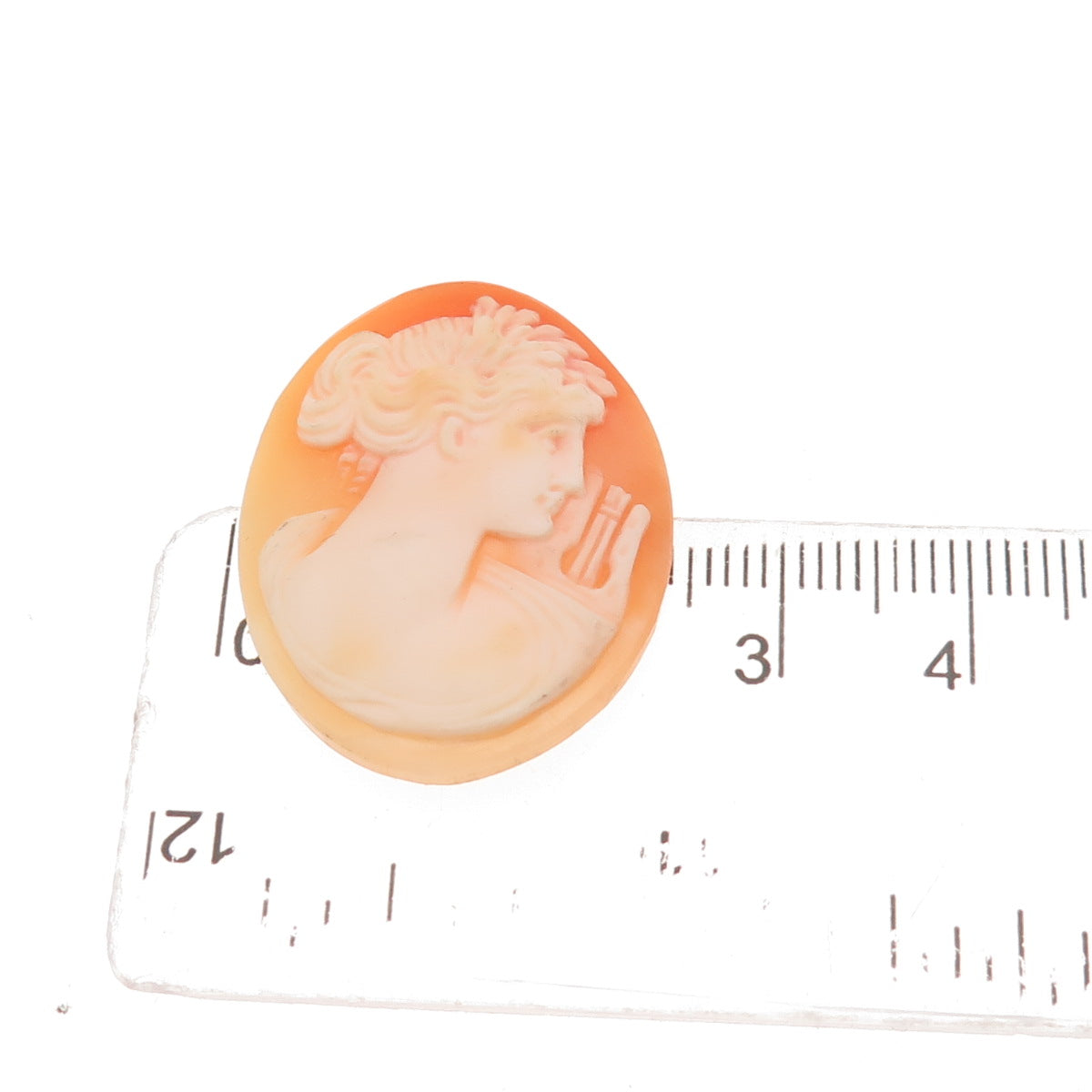 Antique Art Deco Real Mother-of-Pearl Carved Lady Cameo