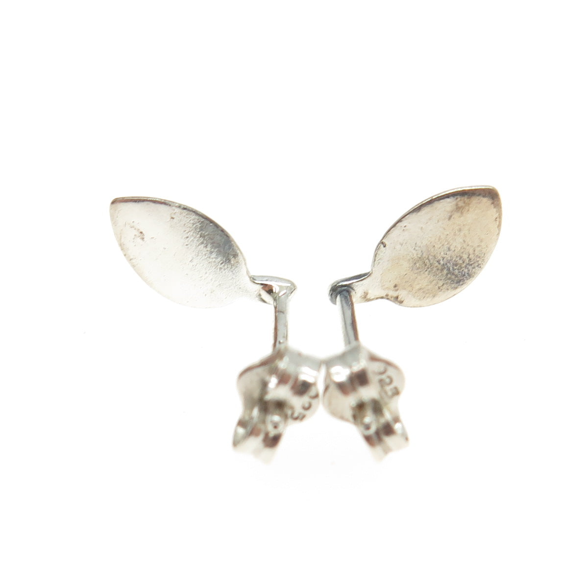 925 Sterling Silver Floral Leaf Earrings