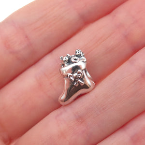 Pandora 925 Sterling Silver Santa's Stocking Slide Bead Charm