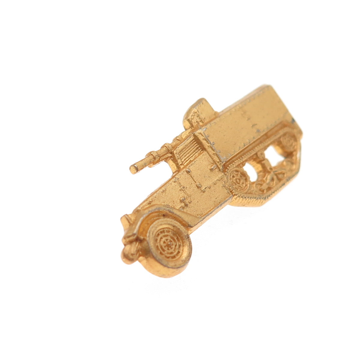 925 Sterling Silver Gold Plated Antique WWII US Army Tank Destroyer Collar Pin