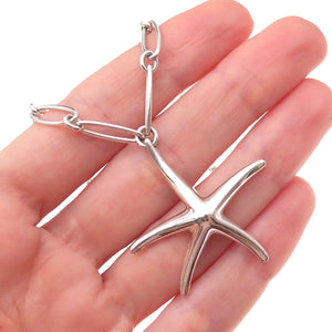 Tiffany & Co. Elsa Peretti Sterling Silver Vintage Starfish Chain Necklace 16"