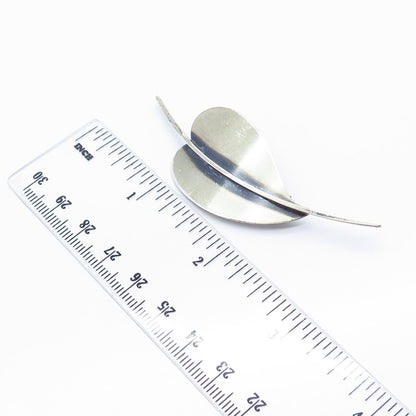 925 Sterling Silver Vintage BEAU Leaf Pin Brooch