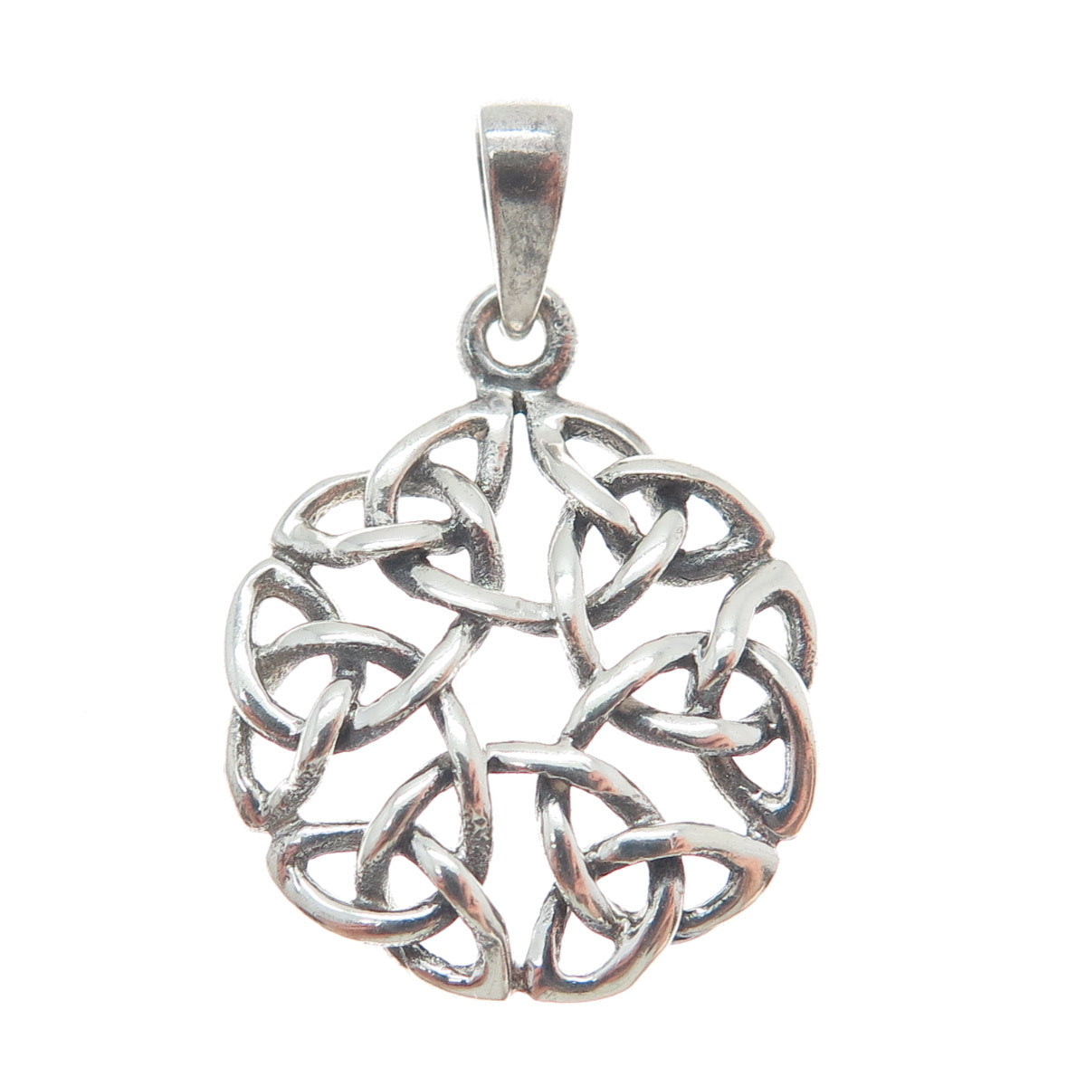 CHARLES WINSTON 925 Sterling Silver Vintage Celtic Trinity Knot Charm Pendant