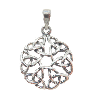 CHARLES WINSTON 925 Sterling Silver Vintage Celtic Trinity Knot Charm Pendant