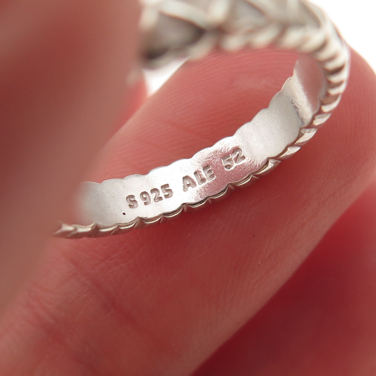 Pandora 925 Sterling Silver Enamel Abundance of Love Band Ring Size 6
