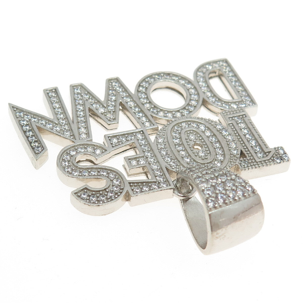 925 Sterling Silver Round-Cut C Z "Toes Down" Pendant