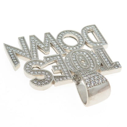 925 Sterling Silver Round-Cut C Z "Toes Down" Pendant