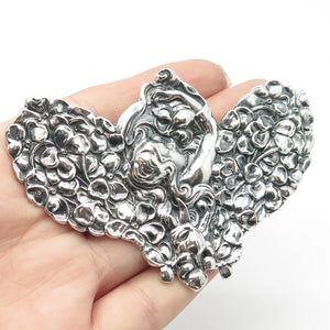 925 Sterling Silver Vintage Metropolitan Museum of Art Girl Pin Brooch/Pendant