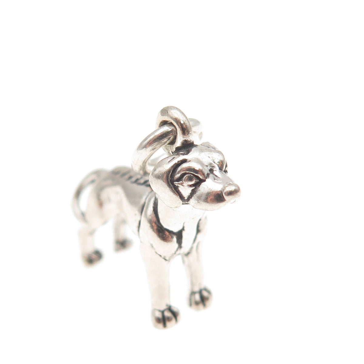 925 Sterling Silver Vintage Rhodesian Ridgeback Dog 3D Mini Charm Pendant