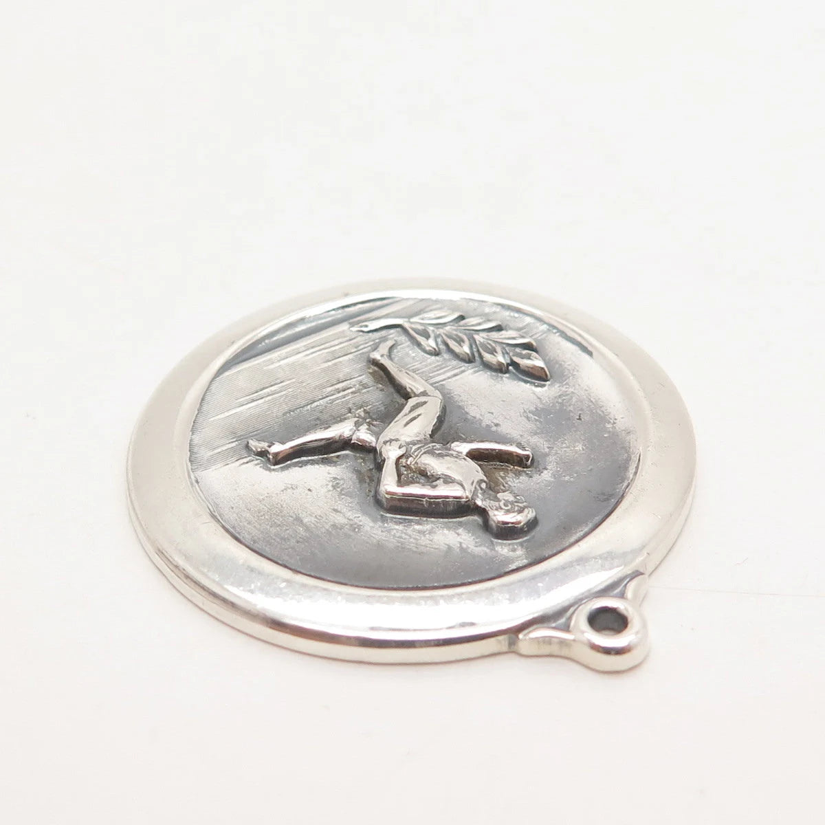 925 Sterling Silver Vintage Runner Pendant