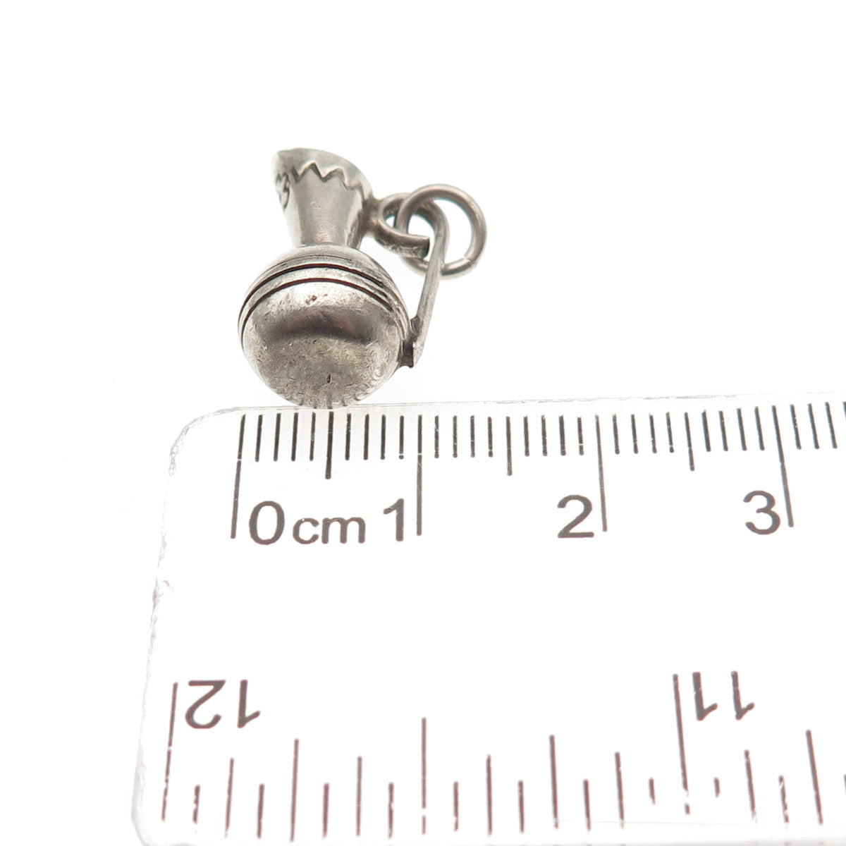 Old Pawn 925 Sterling Silver Vintage Southwestern Pitcher 3D Mini Charm Pendant