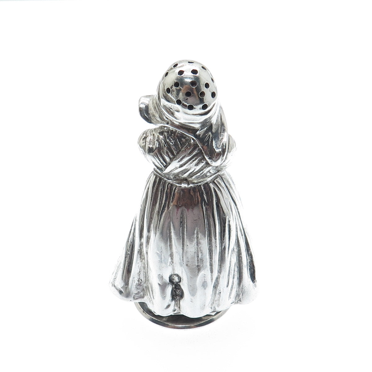 BERTHOLD HERMANN MULLER 925 Sterling Antique 1914 Dutch Lady Salt Pepper Shaker