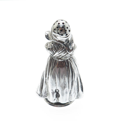 BERTHOLD HERMANN MULLER 925 Sterling Antique 1914 Dutch Lady Salt Pepper Shaker
