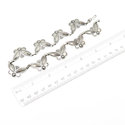 Old Pawn 925 Sterling Silver Vintage Tribal Necklace 14" (missing some links)