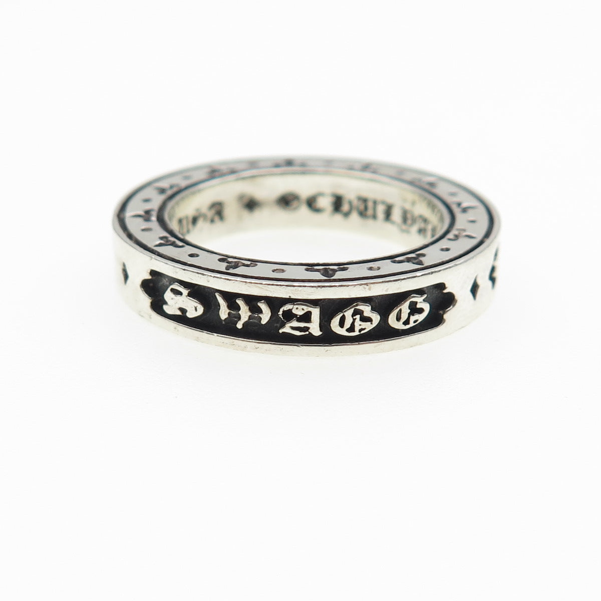 CHULYAKOV NY 925 Sterling Silver Swagg Oxidized Band Ring Size 7.75