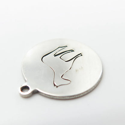 925 Sterling Silver USA Two In Town Horse Charm Pendant