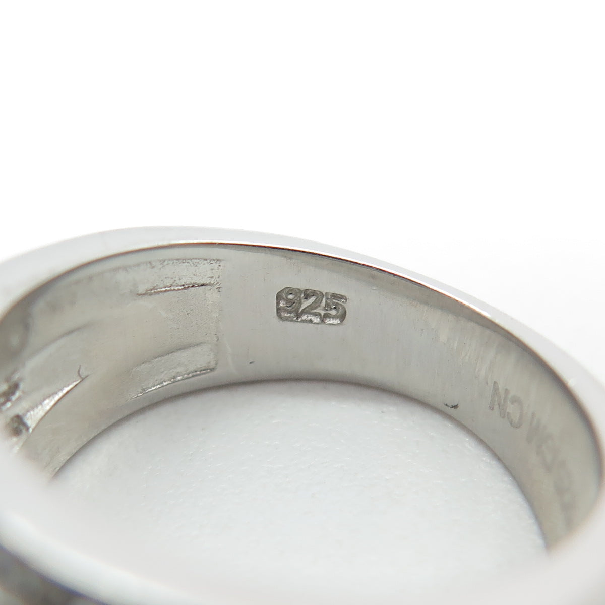 925 Sterling Silver Princess-Cut Shaped C Z Ring Size 6.5