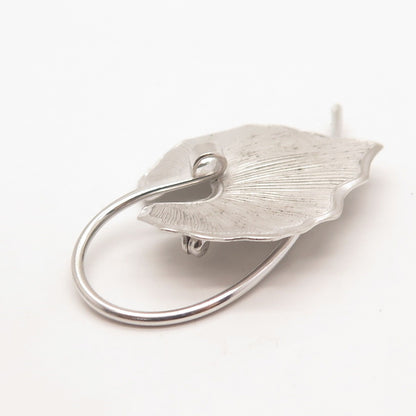 925 Sterling Silver Vintage Beau Leaf Pin Brooch