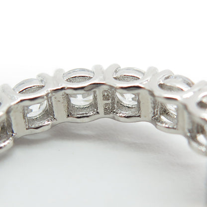 925 Sterling Silver Princess & Round-Cut Shaped C Z Ring Size 6.25