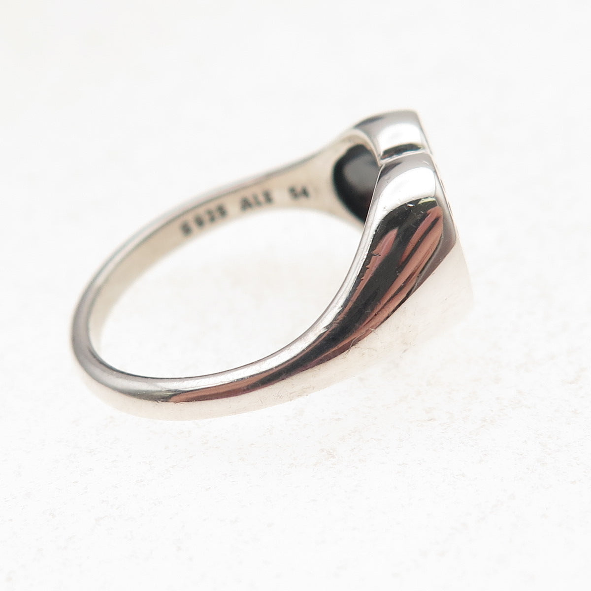 Pandora 925 Sterling Silver Round-Cut C Z Heart Signet Ring Size 7