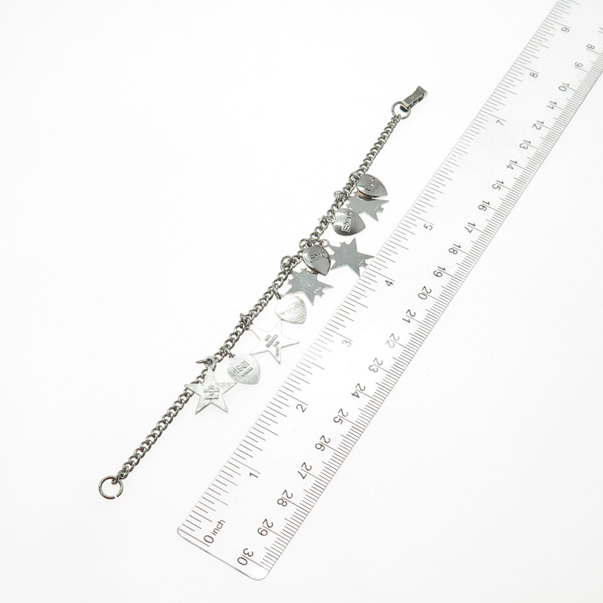 925 Sterling Silver Vintage 1951-63 Beta Sigma Phi Sorority Charms Bracelet 6.5"