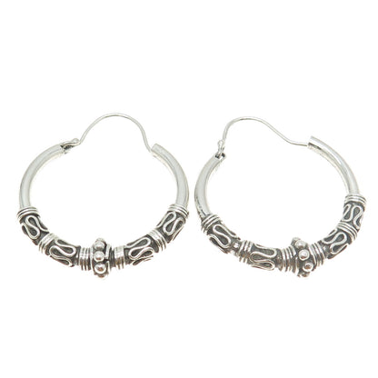 925 Sterling Silver Vintage Eternal Curve Ethnic Earrings