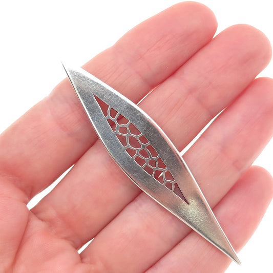 925 Sterling Silver Vintage Modernist Slide Pendant