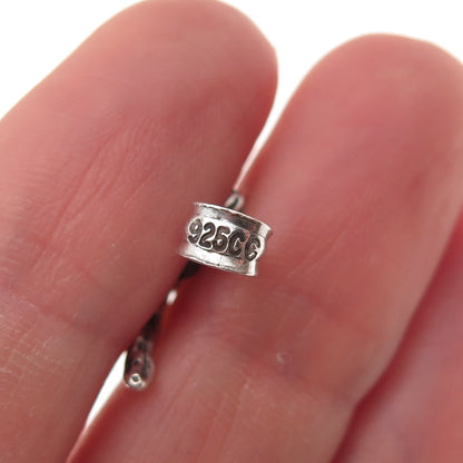 925 Sterling Silver Vintage Cheerleader Oxidized Charm Pendant