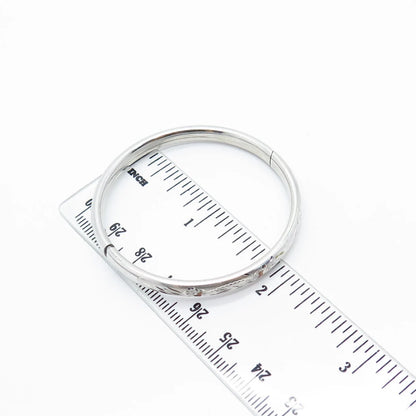 925 Sterling Silver Vintage Marathon Etched Floral Napkin Ring