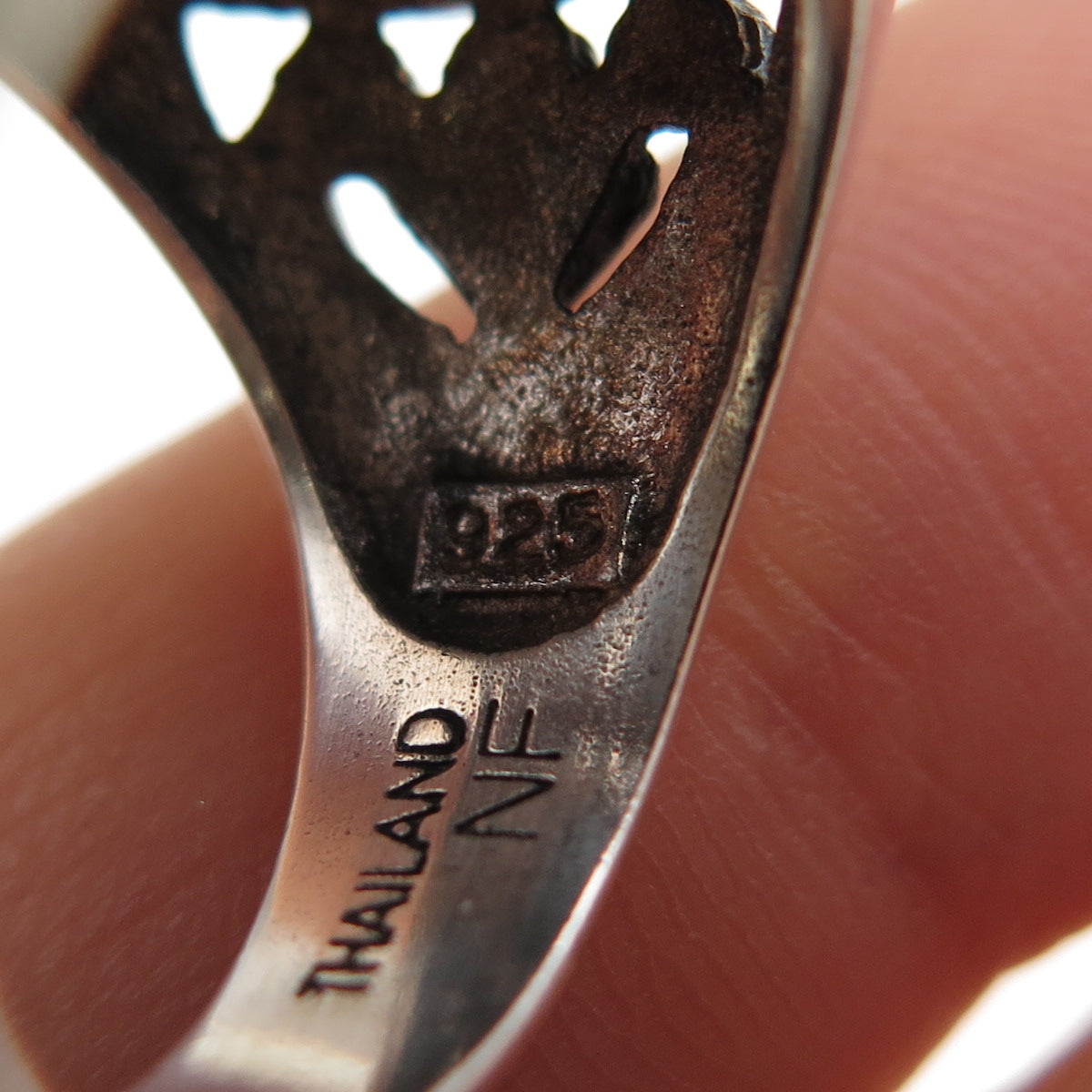 CHAPAL ZENRAY 925 Sterling Silver Vintage Real Black Onyx Oxidized Ring Size 6